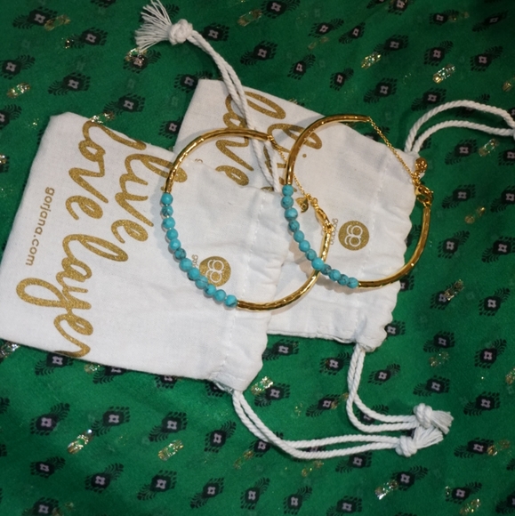 GORJANA Gold and Turquoise Bracelets NWOT - Picture 3 of 3